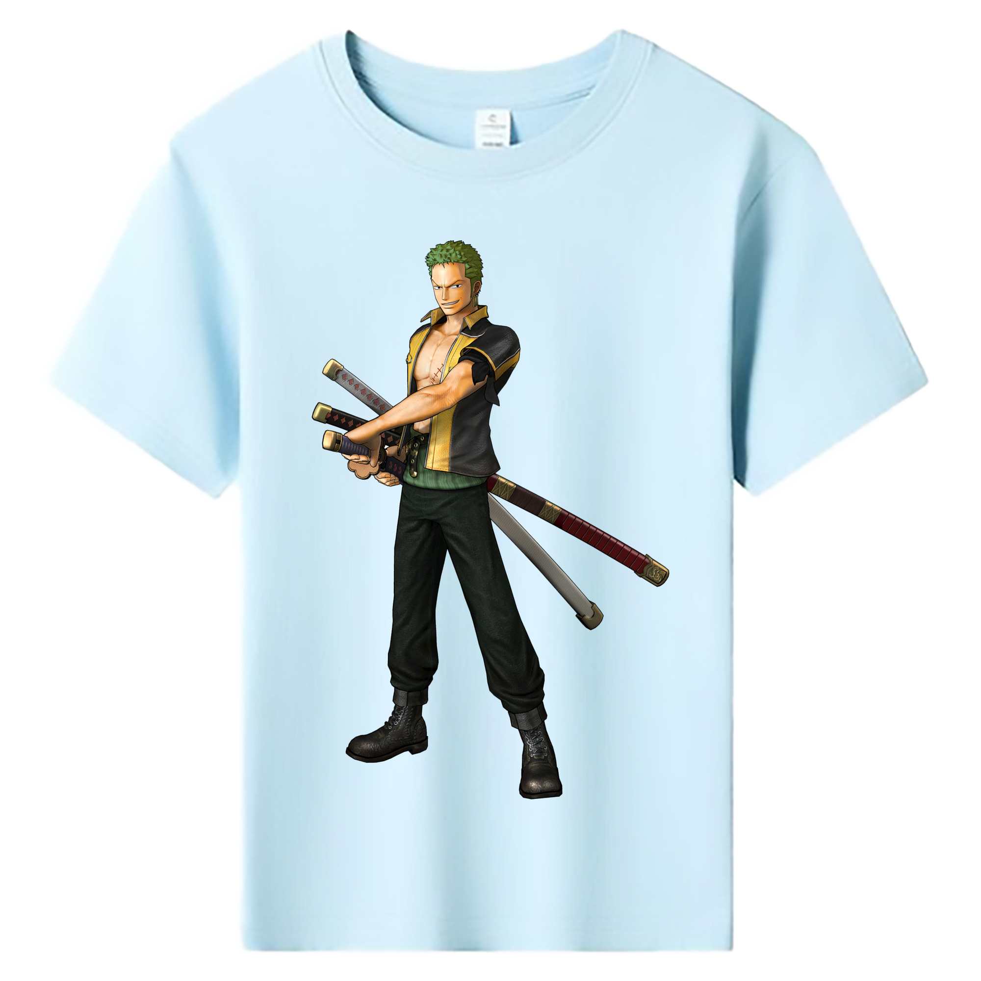 ワンピース ロロノア・ゾロ ONE PIECE Roronoa Zoro 綿100％キッズTシャツ（フロントプリント）